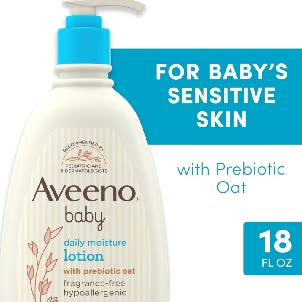 Aveeno Baby Daily Moisture Body Lotion for Sensitive Skin Hypoallergenic 18 Fl